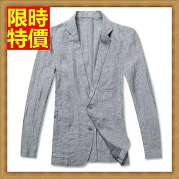 亞麻西裝西裝外套-春夏款舒適透氣薄款流行男西服3色68q9【獨家進口】【米蘭精品】
