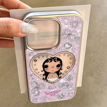 免運+隔日🚚電鍍鐳雕手機殼 美萌小玉 適用於蘋果17promax 16Pro 15plus 14 13 12 11防摔