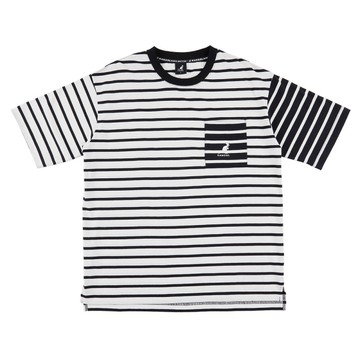 KANGOL 短袖 短T 黑白 條紋 復古 休閒 男 6325103400