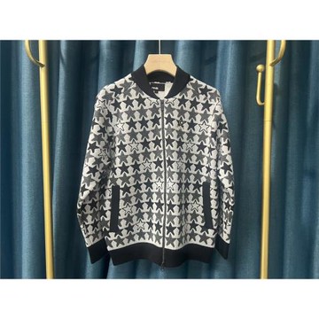 29a06 女裝秋冬款高爾夫運動品牌針織提花防風厚實毛衣拉鏈外套