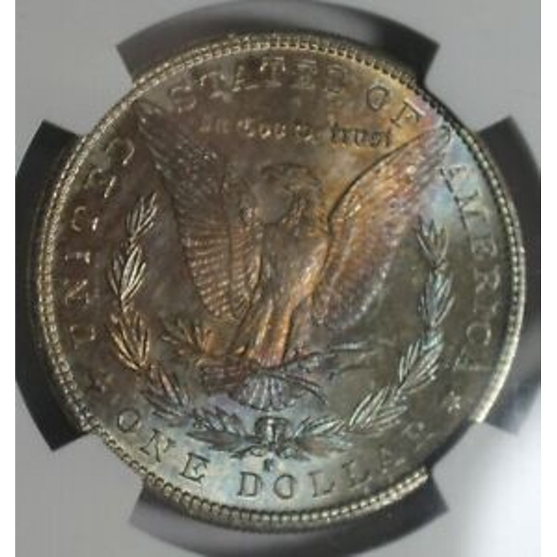 アンティークコイン 1880 S Morgan Dollar Sunrise Toned Reverse Neat