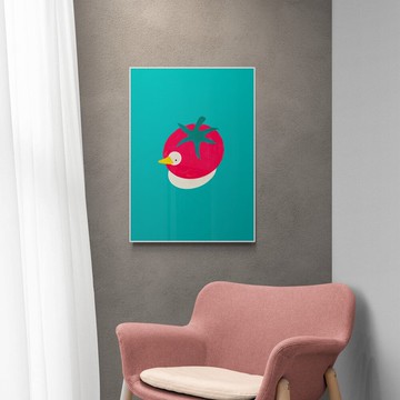 【獨家授權－插畫掛件】Erdy | 番茄裡的鴨子