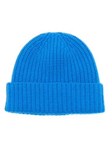 Pringle of Scotland - ribbed-knit cashmere beanie - unisex - Cashmere - One Size - Blue