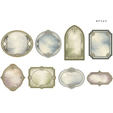 【9 月新作】20-149-0101 裁切紙 幻想復古浪漫喫茶