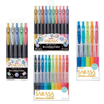 【STU】ZEBRA 斑馬 SARASA 5色 10色組 閃亮色系 常規色系