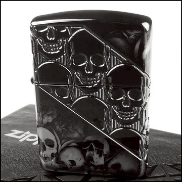☆福星屋☆【ZIPPO】美系~Skull Collage-骷髏拼貼圖案設計(ARMOR裝甲)NO.46751