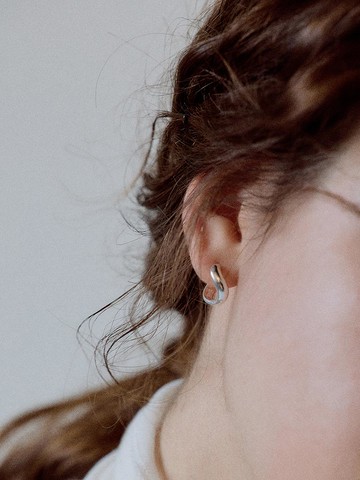 Silver 925 One-touch Pearl Earrings