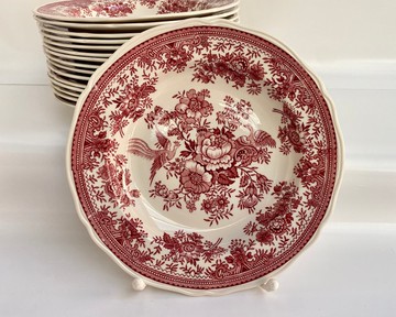 復古深湯盤 Villeroy & Boch 紅色瓷器 70 年代德國