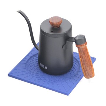 MILA 木柄鶴嘴不鏽鋼手沖壺附刻度600ml-贈專用隔熱墊