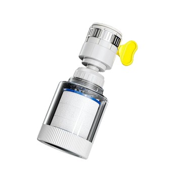 JDTECH 萬向水龍頭過濾器（附5個濾芯）360°旋轉防濺水延伸器 廚房/浴室增壓節水器 濾水器 起泡器