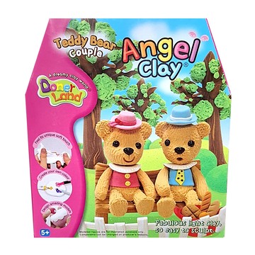 Donerland 天使黏土 泰迪熊情侶組 輕黏土 易塑形  泰迪熊 多色  154g  1盒
