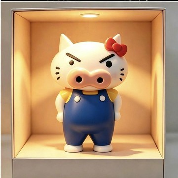 臺灣出貨💥蠟筆小新hello不理肥嘟嘟左衛門kitty醬潮玩玩具禮品公仔可愛擺件