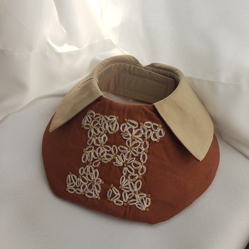 雙面兩用圍巾 刺繡字母和背心款 可轉字母和顏色