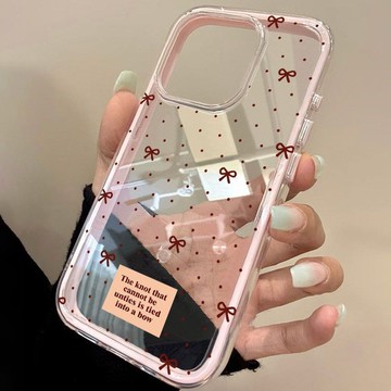 ✨精選好物✨波點蝴蝶結適用iPhone17promax雙色氣囊iPhone16手機殼15/14防摔13手機殼