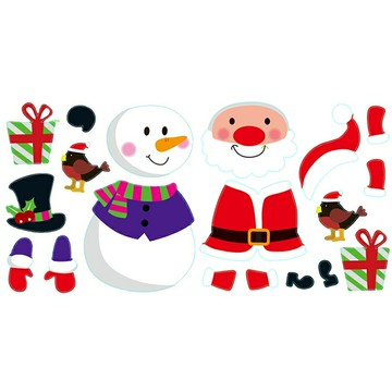 聖誕節 磁吸拼圖 冰箱貼 創意看板 居家佈置 派對活動 裝飾裝扮 老人 雪人 耶誕節【BlueCat】【XM0787】