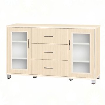 文創集-南亞塑鋼     宮崎 南亞塑鋼4.2尺雙開門三抽斗櫃/收納櫃-124.6x40.8x84cm免組