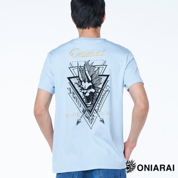 【買1送1】金屬黑魂-三角幻境爆裂鬼短TEE(藍) - BLUE WAY 鬼洗い