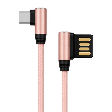 HONG JIN 宏晉 C03 L型充電線 Type-C  1m  粉色  4條