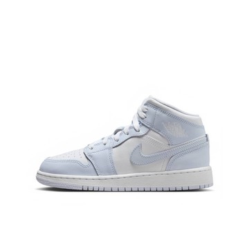 NIKE 耐吉 男女大童休閒鞋-白藍紫 AIR JORDAN 1 MID (GS)-FD8780400