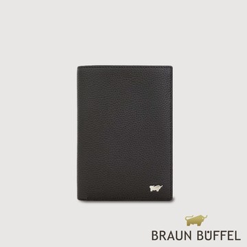 【BRAUN BUFFEL 德國小金牛】諾瓦-A 護照夾-黑色(台灣總代理)/BF564-181-BK