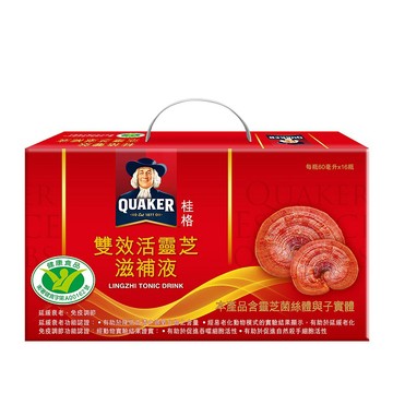 Quaker 雙效活靈芝(60mlx16入x2盒)