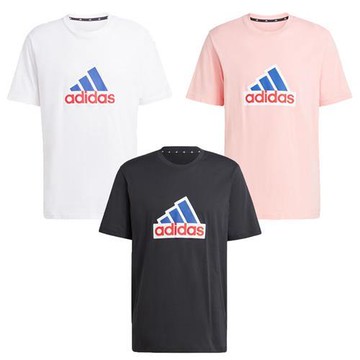 Adidas 短袖上衣 男裝 發泡印花 純棉 白/粉/黑【運動世界】IS3234/IS8342/IS9596
