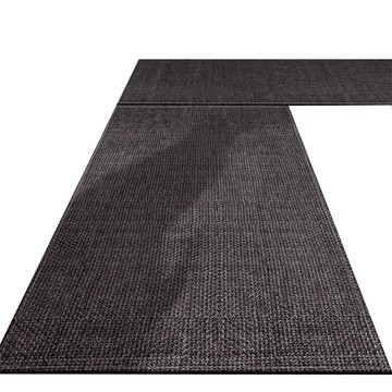 YUNMI 日式亞麻吸水防滑地墊 防油廚房地墊 耐磨刮泥腳踏墊 玄關地墊 防貓抓地毯  深寂 灰色  40 x 120cm + 40 x 60cm