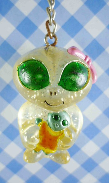 【震撼精品百貨】手機吊飾/鎖圈-外星人手機吊飾-夜光透明娃娃 震撼日式精品百貨