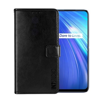 IN7 瘋馬紋 realme 6 (6.5吋) 錢包式 磁扣側掀PU皮套 吊飾孔 手機皮套保護殼