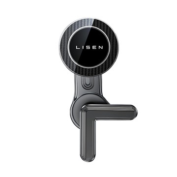 LISEN 李森 A113主控屏磁吸手機支架 適用特斯拉汽車 360度旋轉  黑色  1個