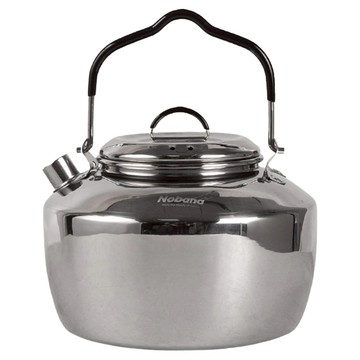 NOBANA 304不鏽鋼燒水壺 1.5L 銀色 露營燒水  1個