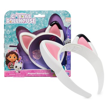SPIN MASTER 蓋比的娃娃屋 魔法音樂耳朵頭帶  1個  白色 + 黑色  60mm