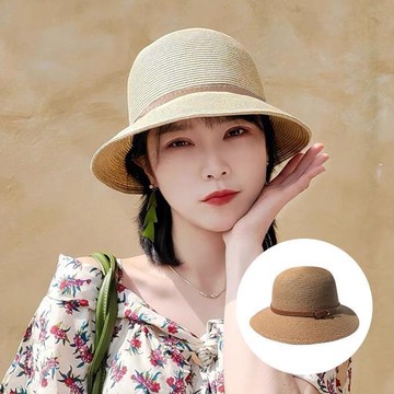 【SUNS】時尚名媛款皮帶扣遮陽帽 三色 防曬帽/漁夫帽/草帽(1188)