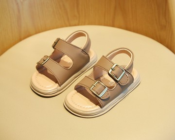 【NikoKids】軟底小童鞋/小童涼鞋/學步涼鞋/勃肯鞋/棕色/(NK725)