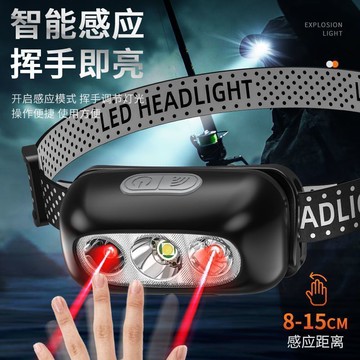 📣免運🚚臺灣出貨🚚LED強光超亮頭燈續航釣魚專用感應手電筒可充電便攜式頭戴式