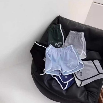 🚀台灣出貨虧本衝評🚀日本🇯🇵 寬松運動短褲字母刺繡少女感居家休閑三分褲顯瘦高腰熱褲秋冬外穿