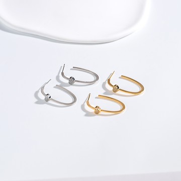 月光閃點耳環(J051L3Q04AJ) - JUJURY