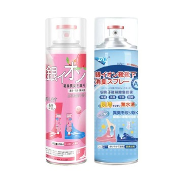 98生活小舖 【腳香香】銀離子鞋襪除臭噴霧260ml 4瓶組(倒噴設計 快速分解臭味 乾爽抑臭)