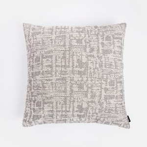 查莉幾何緹花抱枕套50x50cm 幾何黑米