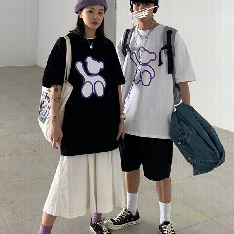 ペアtシャツ お揃い カップル レディース メンズ ペアルック Oversize おしゃれ 春夏 個性 Tシャツ 可愛い カジュアル 超 シンプル 新作 韓国風 通販 Lineポイント最大0 5 Get Lineショッピング