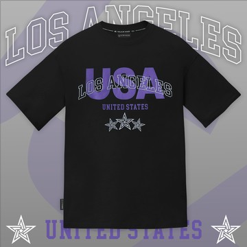 USA美式刺繡短TEE