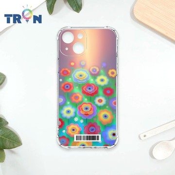 TRON IPhone 14 炫彩玫瑰花朵 四角防摔載具殼 軟殼 手機殼