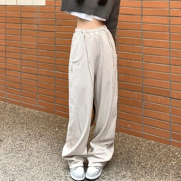 VIVILIAN高街美式寬鬆休閒抽繩運動褲