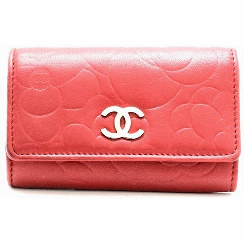 Chanel シャネル カメリア ココマーク 6連 キーケース ラムスキン レザー 赤 レッド シルバー金具 7436 K 通販 Lineポイント最大0 5 Get Lineショッピング