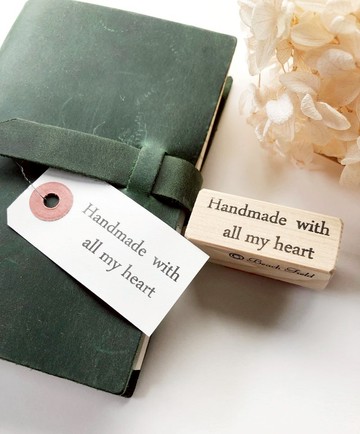 Handmade Stamp - 我用心製作 (方塊字體)