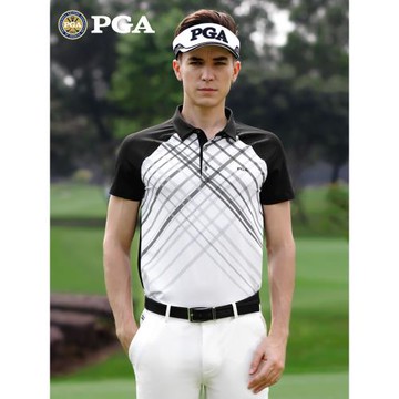 【兩件5折】PGA高爾夫服裝男士短袖t恤男裝衣服polo衫上衣球服
