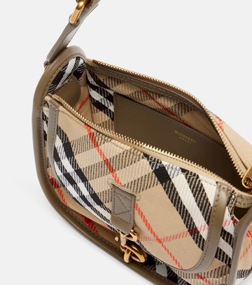 Burberry Clip Messenger Medium leather-trimmed shoulder bag