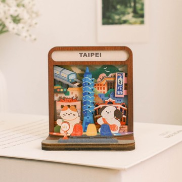 【藏風景手機架-趣遊台北】台灣紀念品 / 名片座 / 辦公小物