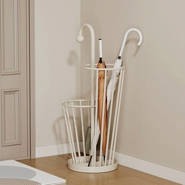 快速出貨 可開發票 雨傘收納架家用入戶門口大容量掛傘架子奶油風鐵藝網紅墻角放傘桶