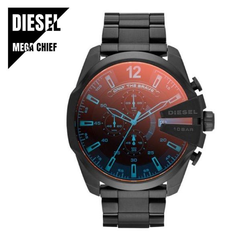 DIESEL ディーゼル MEGA CHIEF メガチーフ DZ4318 偏光ガラス ブラック ...